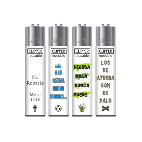 Encendedores CLIPPER - Colección Frases UY - Display 24x
