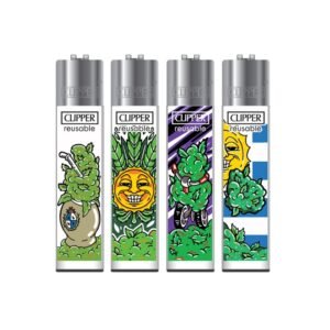 Encendedores CLIPPER - Colección Weed UY - Display 24x