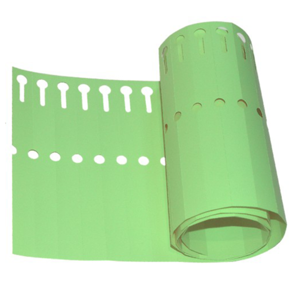 Etiqueta Verde Doblar 1,3 x 12 cm - Pack 100 Uds